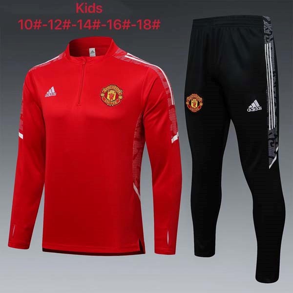 Kinder Sweatshirts Manchester United 2022 Rote Schwarz